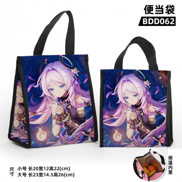 Genshin Impact Animation Insulated Lunch Bag 23X14.5x26CM