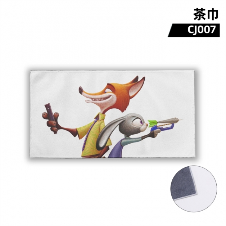 Zootopia Film television anime  tea towel