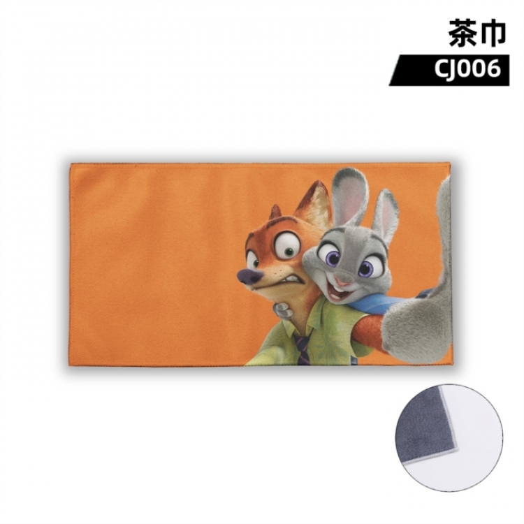 Zootopia Film television anime  tea towel