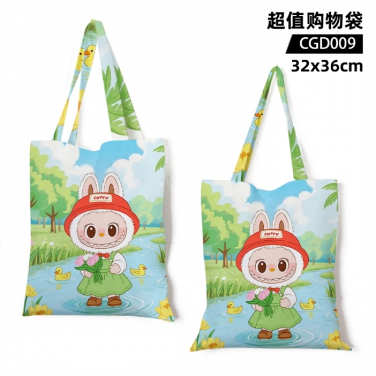Labubu Anime Canvas Bag Shopping Bag 32X36CM
