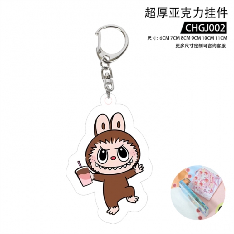 Labubu  Anime Thick Acrylic Pendant 5cm