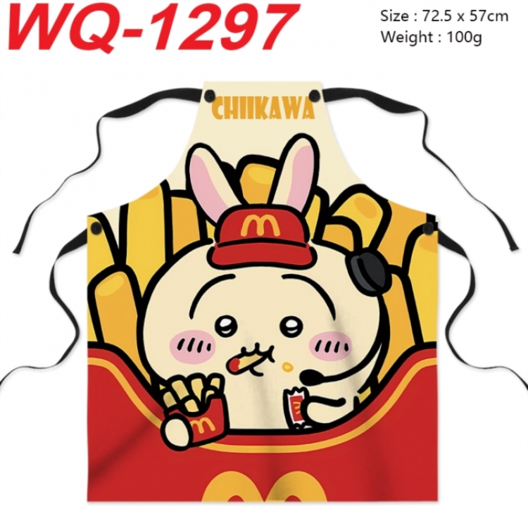 Chiikawa Anime full-color printed apron 72.5x57cm