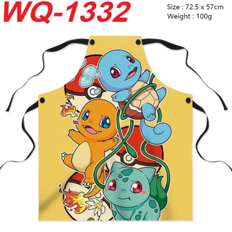Pokemon Anime full-color printed apron 72.5x57cm
