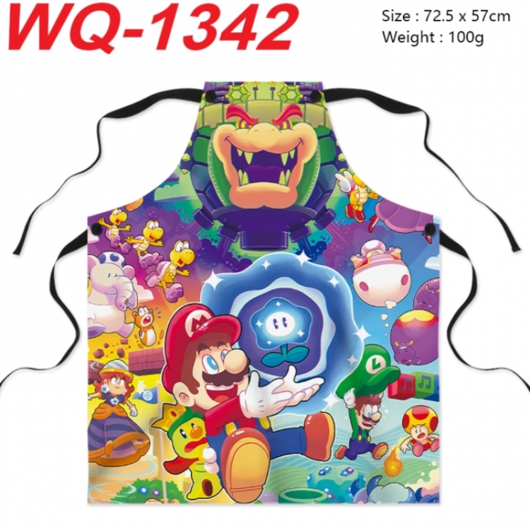 Super Mario Anime full-color printed apron 72.5x57cm