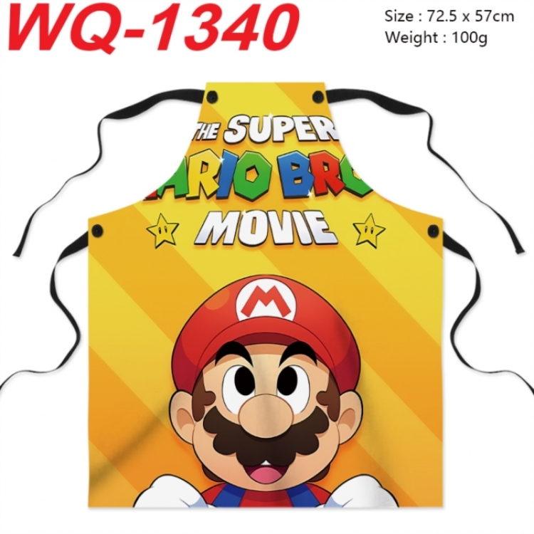 Super Mario Anime full-color printed apron 72.5x57cm