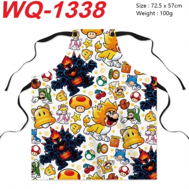 Super Mario Anime full-color printed apron 72.5x57cm