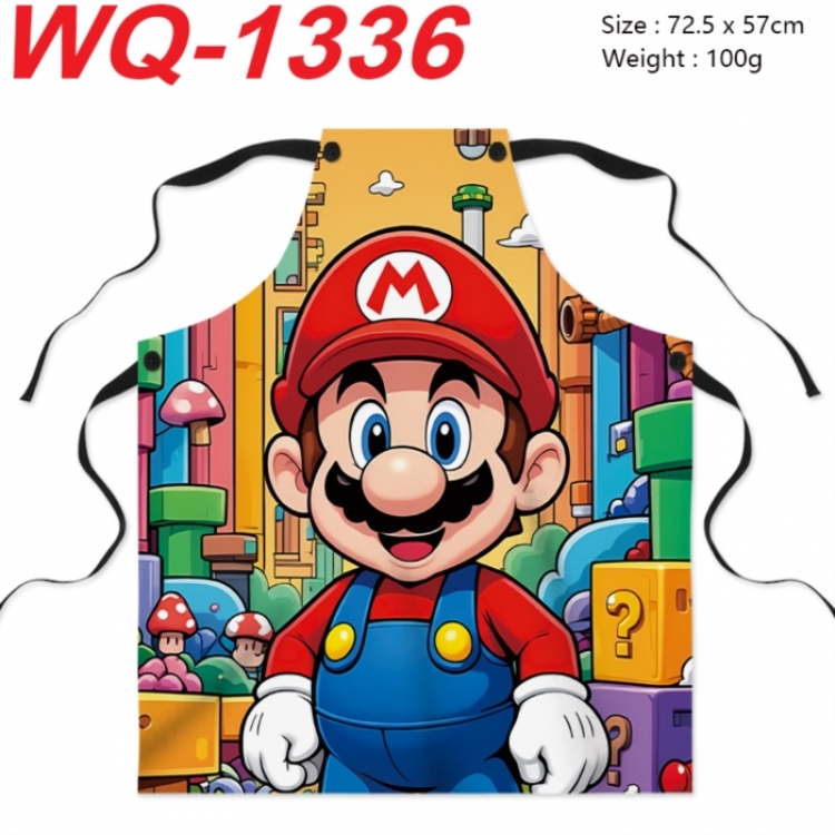 Super Mario Anime full-color printed apron 72.5x57cm