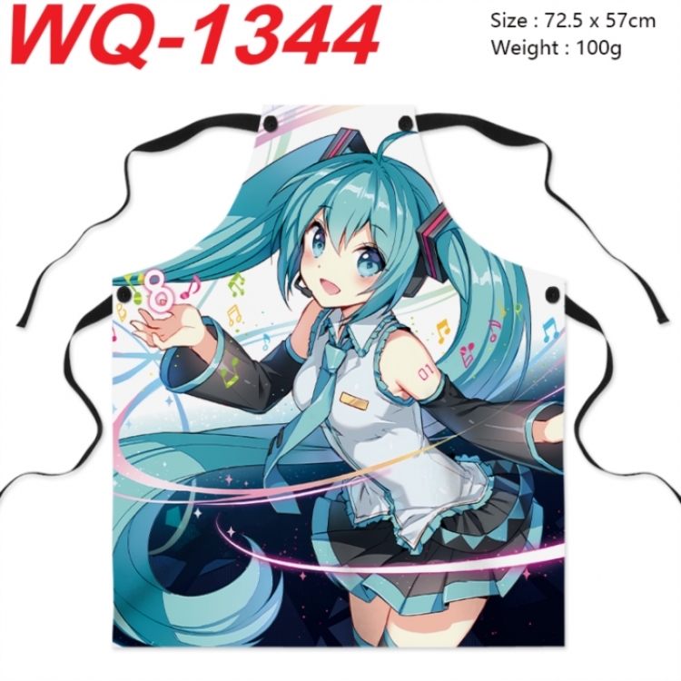 Hatsune Miku Anime full-color printed apron 72.5x57cm