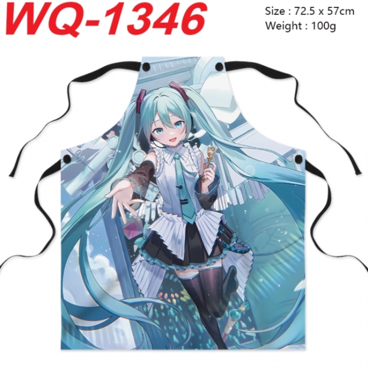 Hatsune Miku Anime full-color printed apron 72.5x57cm
