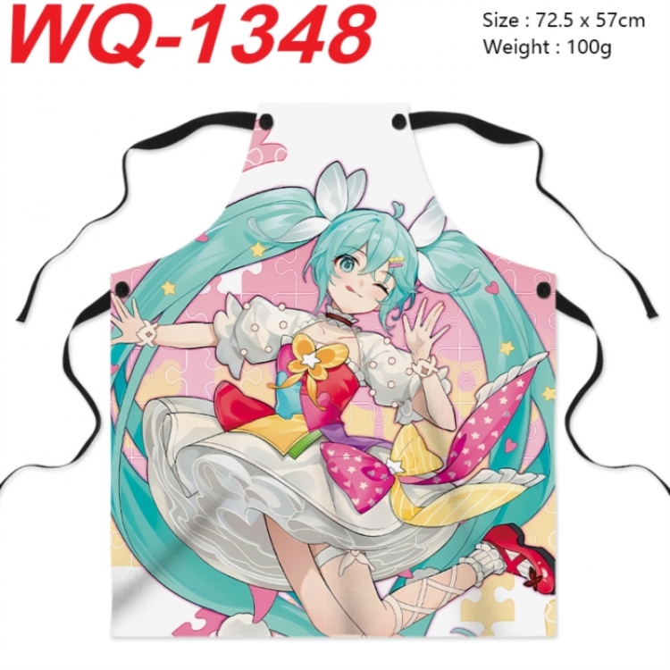 Hatsune Miku Anime full-color printed apron 72.5x57cm