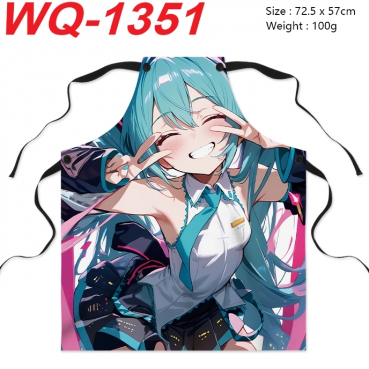 Hatsune Miku Anime full-color printed apron 72.5x57cm