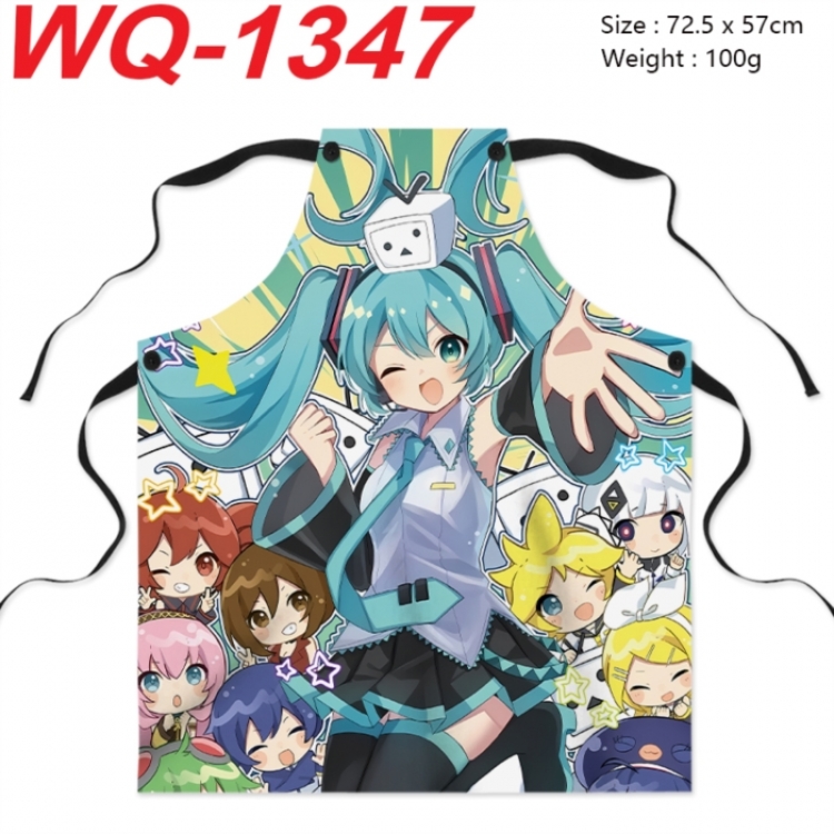 Hatsune Miku Anime full-color printed apron 72.5x57cm