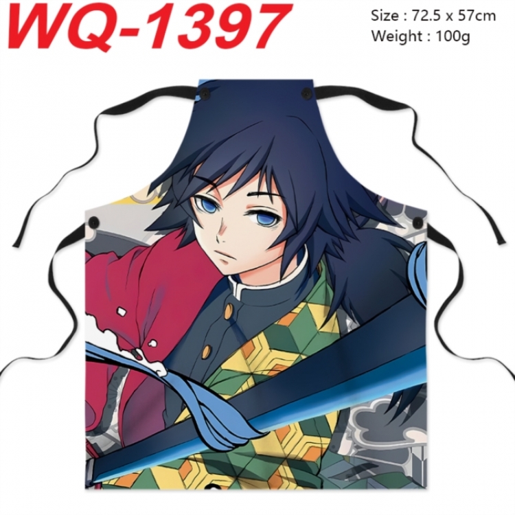 Demon Slayer Kimets Anime full-color printed apron 72.5x57cm