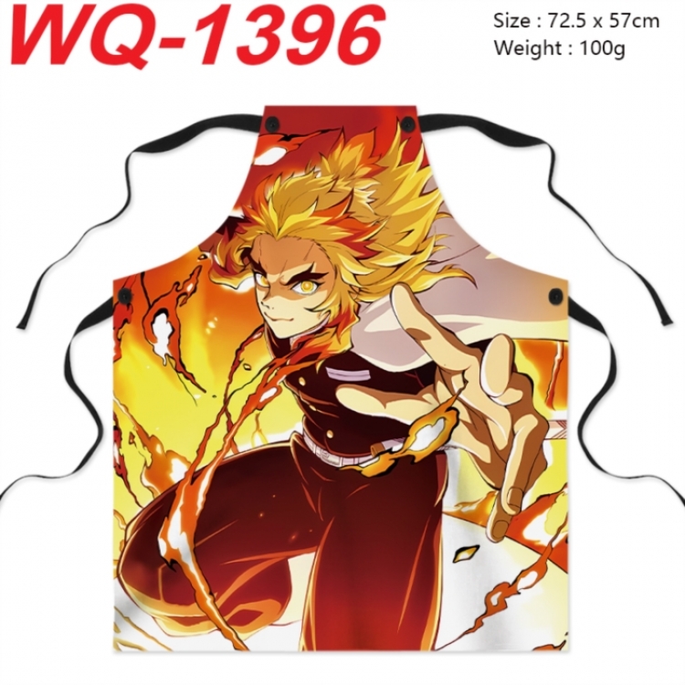 Demon Slayer Kimets Anime full-color printed apron 72.5x57cm