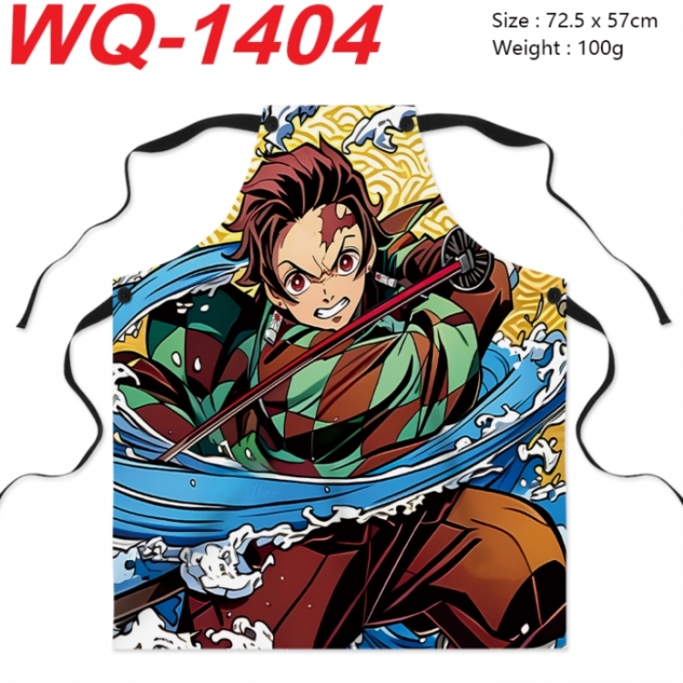 Demon Slayer Kimets Anime full-color printed apron 72.5x57cm