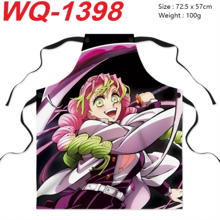 Demon Slayer Kimets Anime full-color printed apron 72.5x57cm