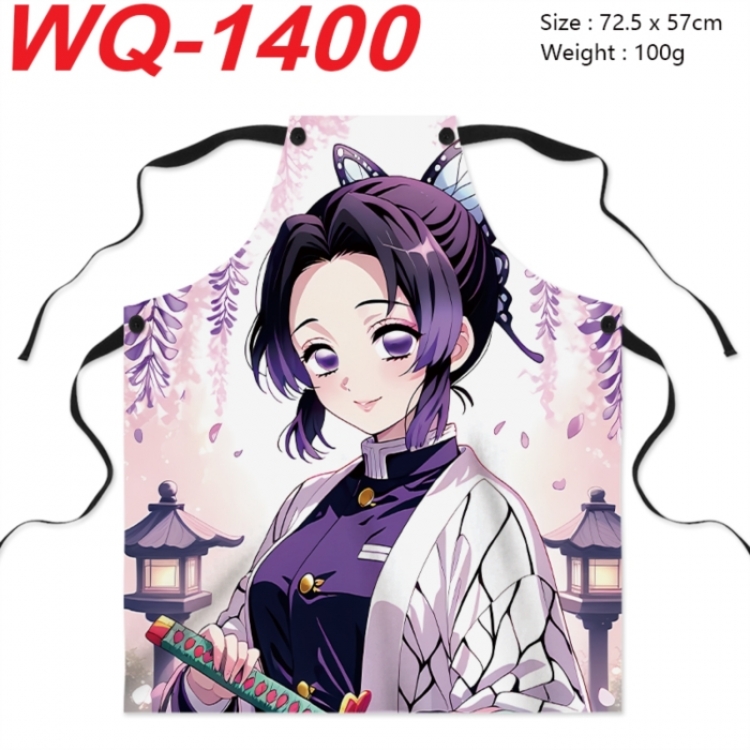 Demon Slayer Kimets Anime full-color printed apron 72.5x57cm