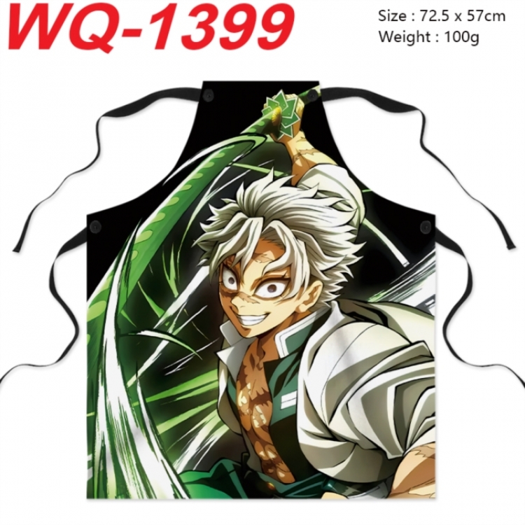 Demon Slayer Kimets Anime full-color printed apron 72.5x57cm
