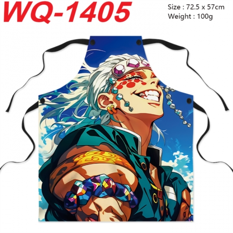 Demon Slayer Kimets Anime full-color printed apron 72.5x57cm