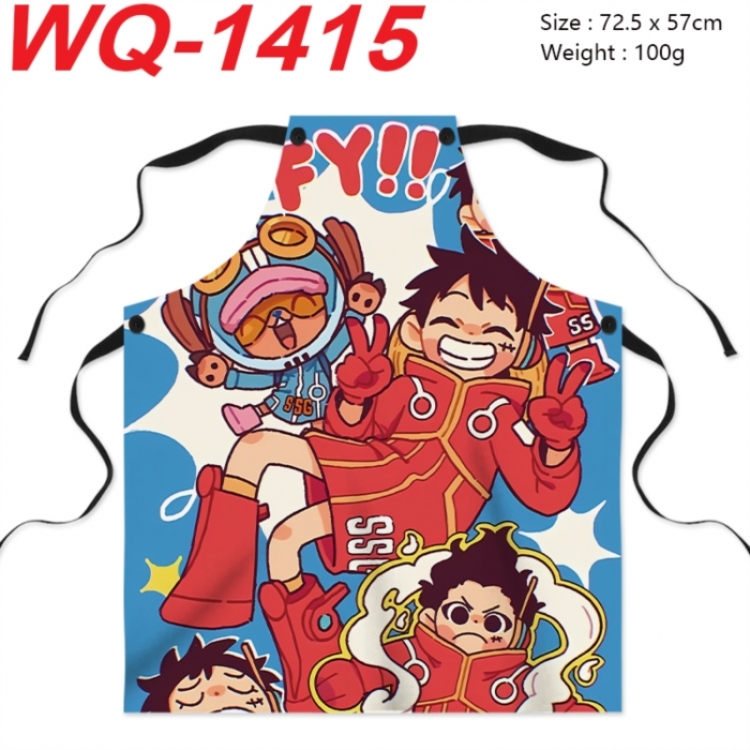 One Piece Anime full-color printed apron 72.5x57cm