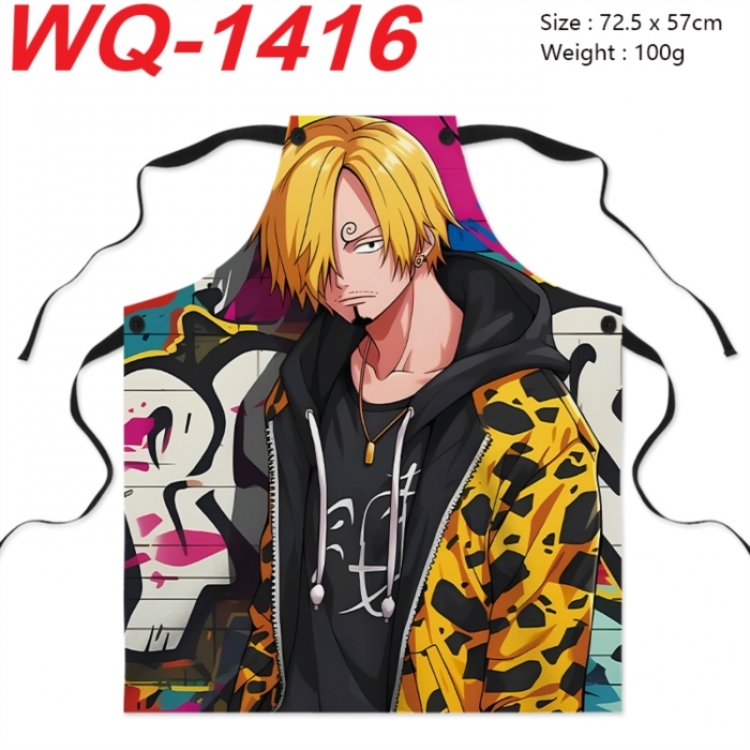 One Piece Anime full-color printed apron 72.5x57cm
