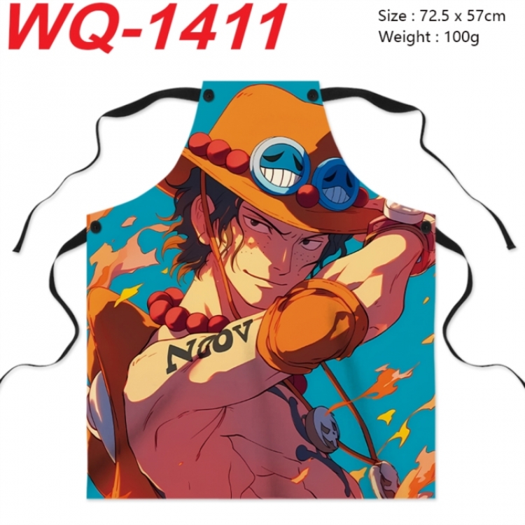 One Piece Anime full-color printed apron 72.5x57cm
