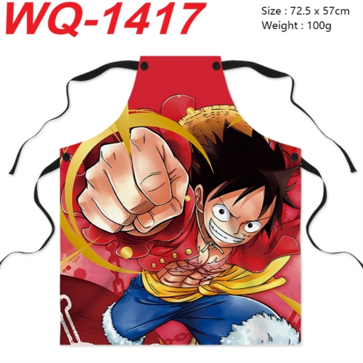 One Piece Anime full-color printed apron 72.5x57cm