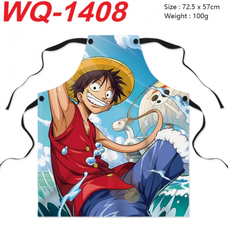 One Piece Anime full-color printed apron 72.5x57cm