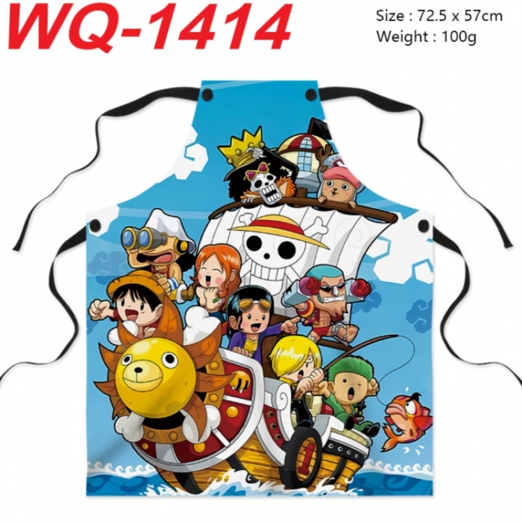One Piece Anime full-color printed apron 72.5x57cm