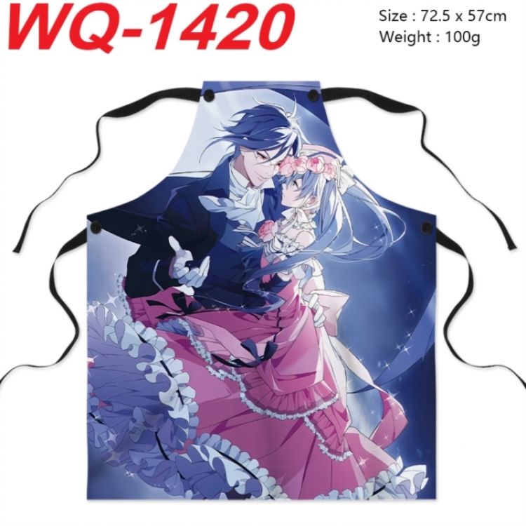 Kuroshitsuji Anime full-color printed apron 72.5x57cm