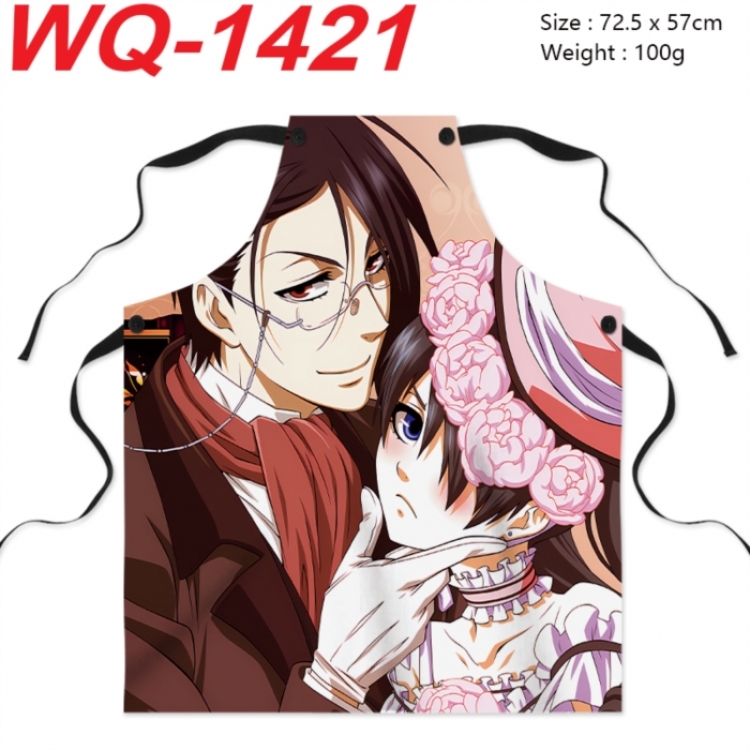 Kuroshitsuji Anime full-color printed apron 72.5x57cm