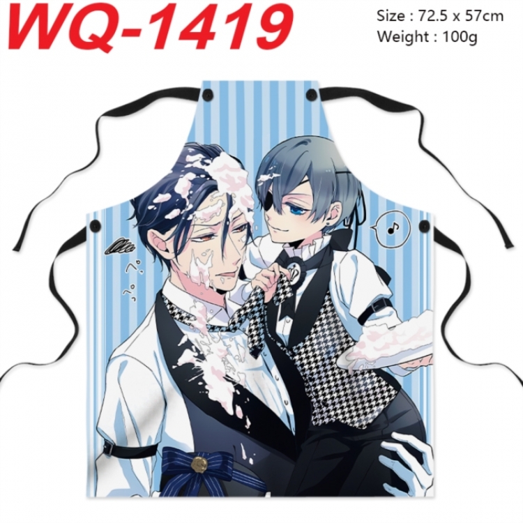 Kuroshitsuji Anime full-color printed apron 72.5x57cm