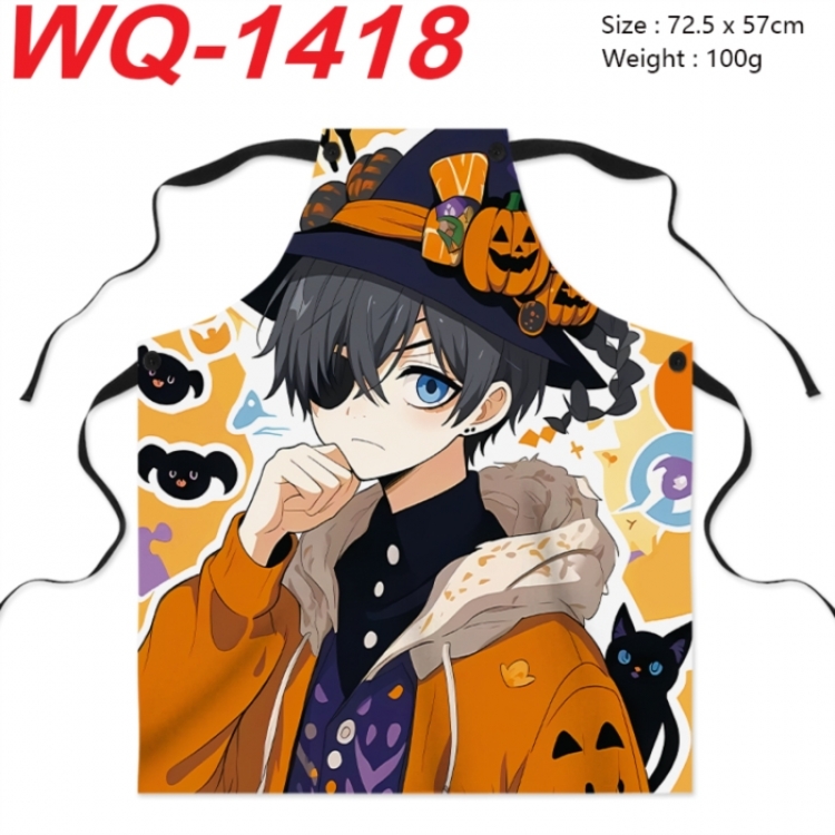 Kuroshitsuji Anime full-color printed apron 72.5x57cm