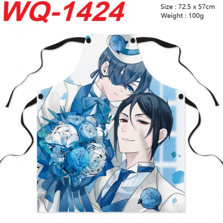 Kuroshitsuji Anime full-color printed apron 72.5x57cm
