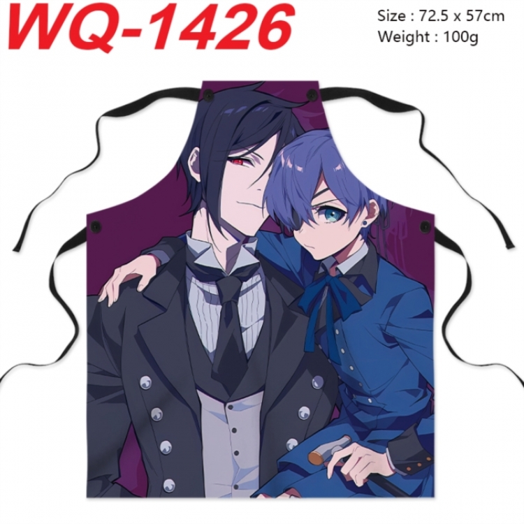 Kuroshitsuji Anime full-color printed apron 72.5x57cm