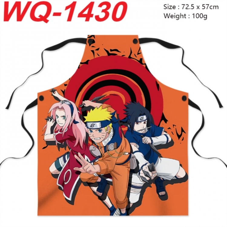 Naruto Anime full-color printed apron 72.5x57cm