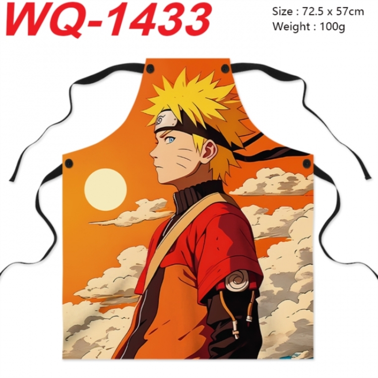 Naruto Anime full-color printed apron 72.5x57cm