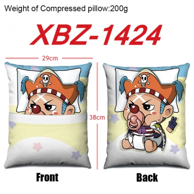 One Piece Anime Square Crystal Velvet Pillow 29X38cm