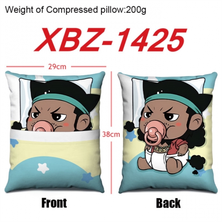 One Piece Anime Square Crystal Velvet Pillow 29X38cm