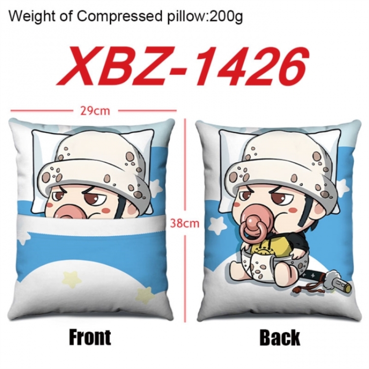 One Piece Anime Square Crystal Velvet Pillow 29X38cm