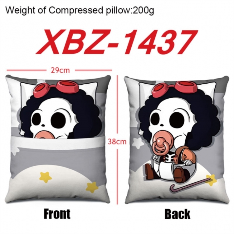 One Piece Anime Square Crystal Velvet Pillow 29X38cm