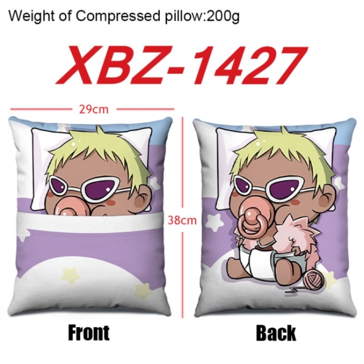 One Piece Anime Square Crystal Velvet Pillow 29X38cm