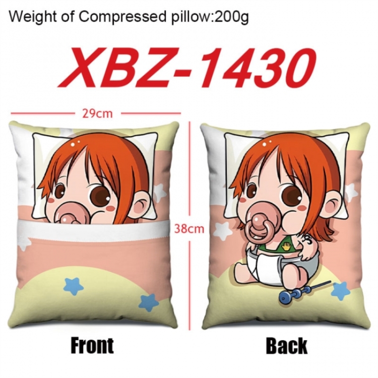 One Piece Anime Square Crystal Velvet Pillow 29X38cm