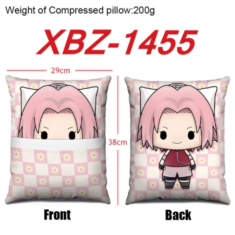Naruto Anime Square Crystal Velvet Pillow 29X38cm