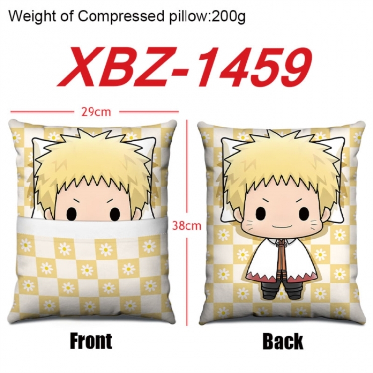 Naruto Anime Square Crystal Velvet Pillow 29X38cm