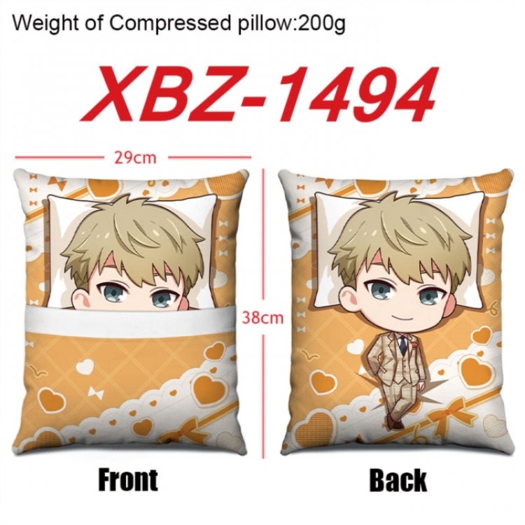 SPY×FAMILY Anime Square Crystal Velvet Pillow 29X38cm