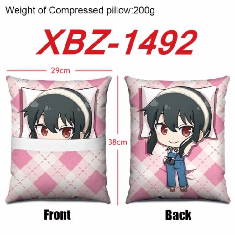 SPY×FAMILY Anime Square Crystal Velvet Pillow 29X38cm