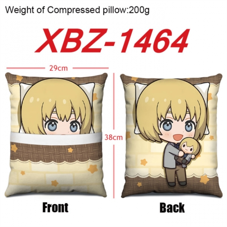 Shingeki no Kyojin Anime Square Crystal Velvet Pillow 29X38cm