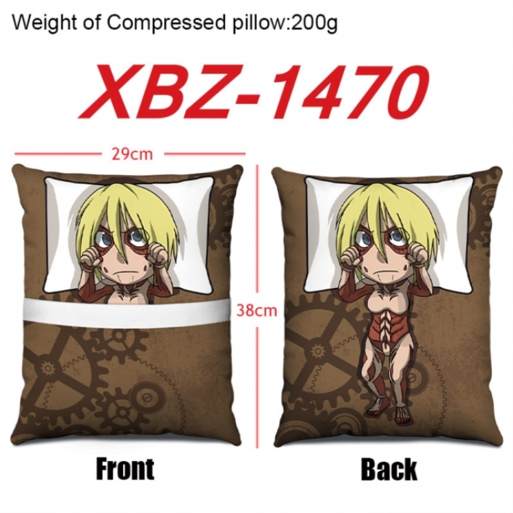 Shingeki no Kyojin Anime Square Crystal Velvet Pillow 29X38cm