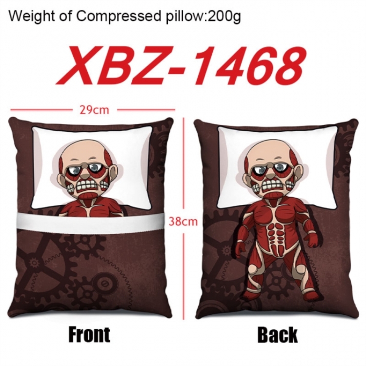 Shingeki no Kyojin Anime Square Crystal Velvet Pillow 29X38cm